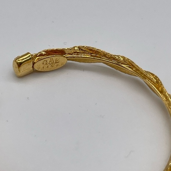 Gas Bijoux's Gold Tone Brass Braided Hoop Earrings - Picture 4 of 6